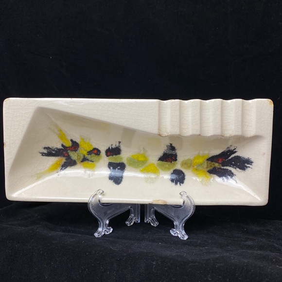 Vintage MCM Ceramic Rectangular Ashtray